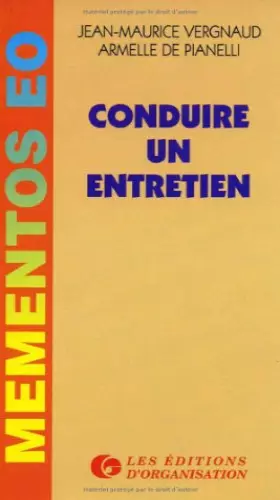 Couverture du produit · Conduire un entretien
