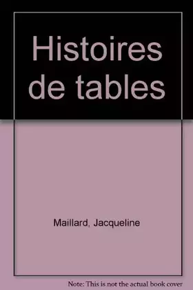 Couverture du produit · Histoires de tables