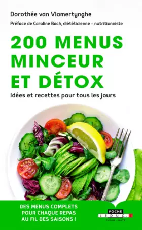 Couverture du produit · 200 menus minceur et détox: Idées et recettes pour tous les jours