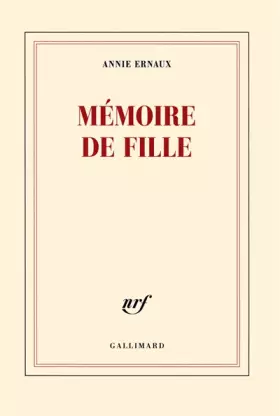 Couverture du produit · Mémoire de fille