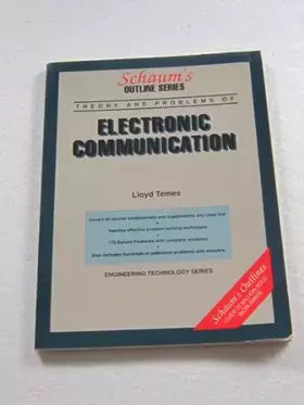 Couverture du produit · Schaum's Outline of Electronic Communication