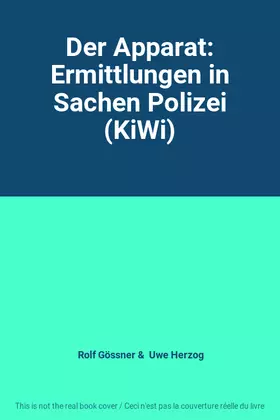 Couverture du produit · Der Apparat: Ermittlungen in Sachen Polizei (KiWi)
