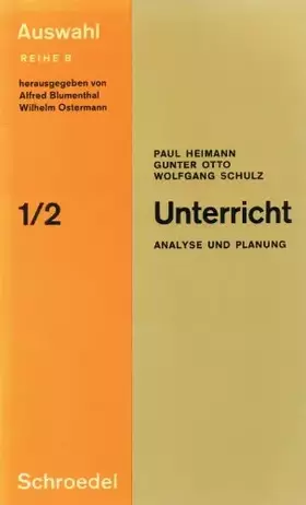 Couverture du produit · Unterricht: Analyse und Planung (Auswahl: Reihe B)