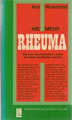 Couverture du produit · Nie mehr Rheuma. Wie man rheumatischen Leiden für immer den Boden entzieht.