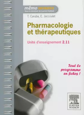 Couverture du produit · Pharmacologie et thérapeutiques: UE 2.11