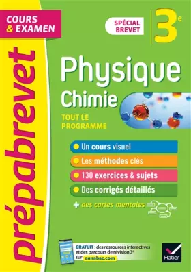 Couverture du produit · Prépabrevet Physique-Chimie 3e Brevet 2022: cours, méthodes et entraînement