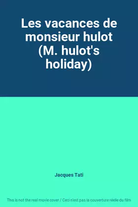 Couverture du produit · Les vacances de monsieur hulot (M. hulot's holiday)
