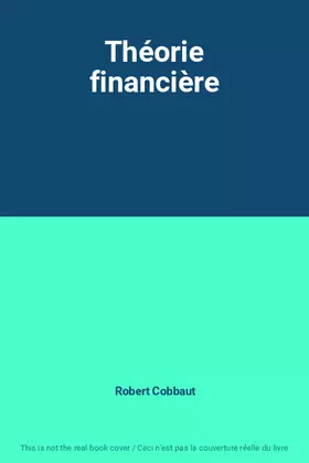 Couverture du produit · Théorie financière