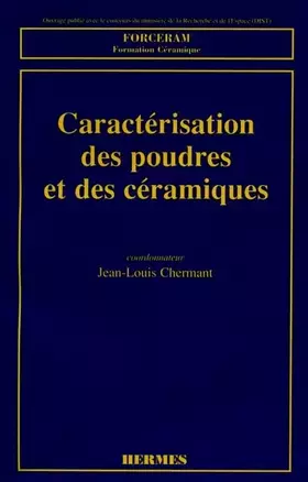 Couverture du produit · Caractérisation des poudres et des céramiques