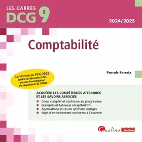 Couverture du produit · DCG 9 - Comptabilité: Conforme au PCG 2025 (arrêté 26 décembre 2023 portant homologation des règlements de l'ANC)