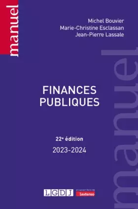 Couverture du produit · Finances publiques (2023-2024)
