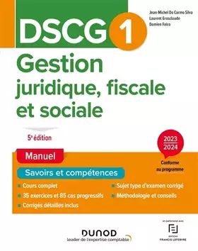 Couverture du produit · DSCG1 - Gestion juridique, fiscale et sociale - Manuel 2023-2024