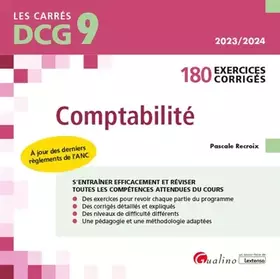 Couverture du produit · DCG 9 - Exercices corrigés de Comptabilité: 180 exercices corrigés et expliqués pour s'entraîner et réviser efficacement. À jou