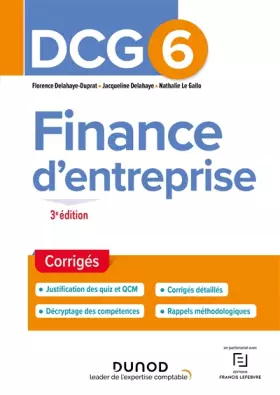 Couverture du produit · DCG 6 Finance d'entreprise - Corrigés - 3e éd.