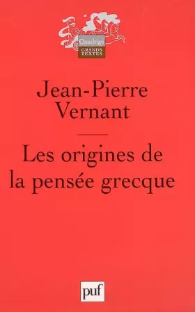 Couverture du produit · Les origines de la pensée grecque