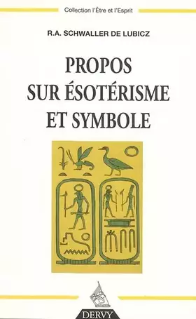 Couverture du produit · Propos sur ésotérisme et symbole