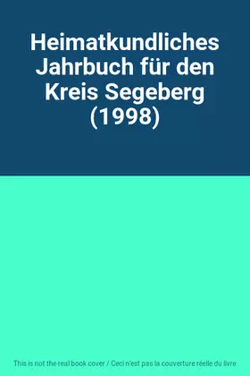 Couverture du produit · Heimatkundliches Jahrbuch für den Kreis Segeberg (1998)
