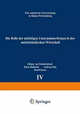 Couverture du produit · Die Rolle der mittätigen Unternehmerfrauen in der mittelständischen Wirtschaft. Eine empirische Untersuchung in Baden-Württembe