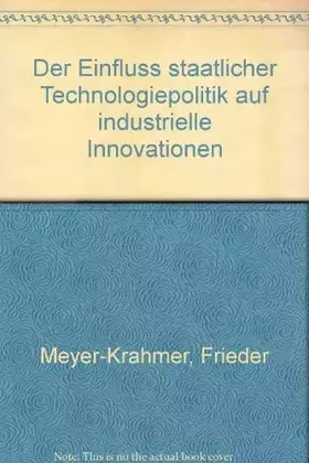 Couverture du produit · Der Einfluß staatlicher Technologiepolitik auf industrielle Innovationen