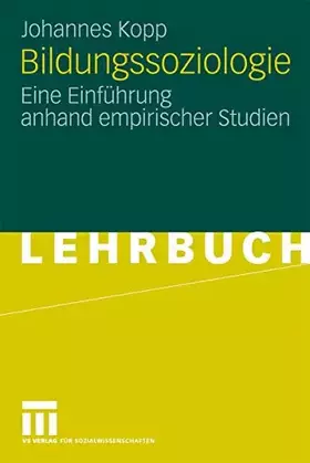 Couverture du produit · Bildungssoziologie: Eine Einführung anhand empirischer Studien