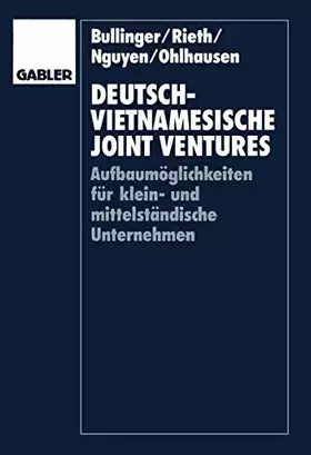 Couverture du produit · Deutsch-vietnamesische Joint Ventures: Aufbaumöglichkeiten für klein- und mittelständische Unternehmen