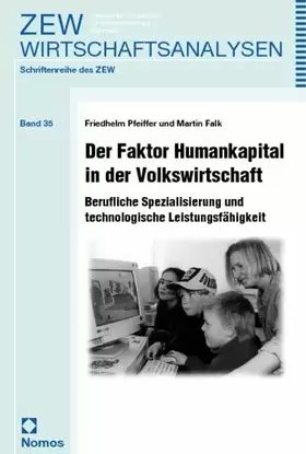 Couverture du produit · Der Faktor Humankapital in der Volkswirtschaft: Berufliche Spezialisierung und technologische Leistungsfähigkeit