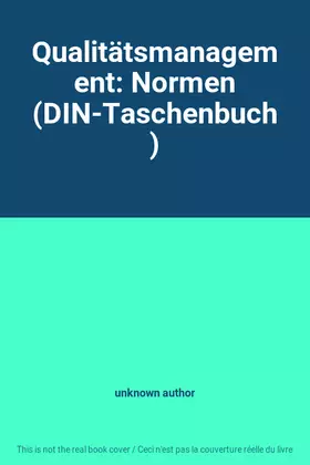 Couverture du produit · Qualitätsmanagement: Normen (DIN-Taschenbuch)
