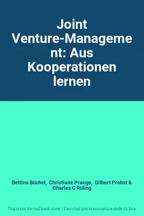 Couverture du produit · Joint Venture-Management: Aus Kooperationen lernen