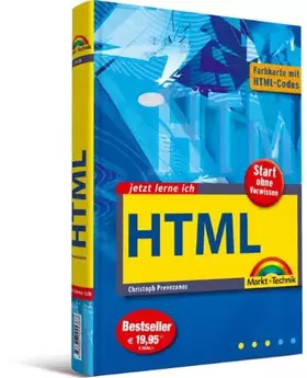 Couverture du produit · Jetzt lerne ich HTML - - ohne Vorkenntnisse: Start ohne Vorwissen. Farbkarte mit HTML-Codes