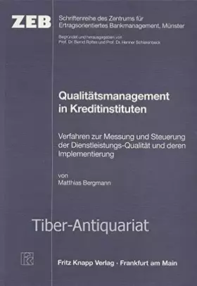 Couverture du produit · Qualitätsmanagement in Kreditinstituten