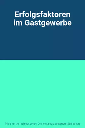 Couverture du produit · Erfolgsfaktoren im Gastgewerbe