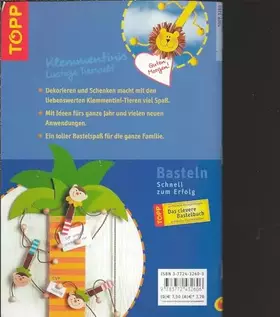 Couverture du produit · Klemmentinis Lustige Tierwelt: Bastelideen mit Wäscheklammern