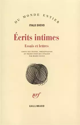 Couverture du produit · Ecrits intimes, essais et lettres
