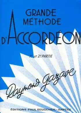 Couverture du produit · Partition : Methode accordeon Gazave (1ere et 2e annee)