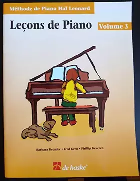 Couverture du produit · Lecons de piano, volume 3 methode de piano hal leonard - piano - recueil