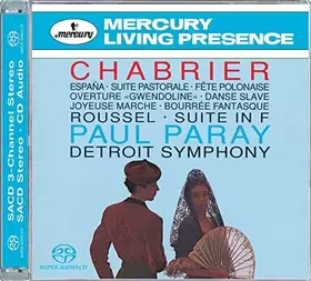Couverture du produit · CHABRIER : Espana, Suite Pastorale, Ouverture de Gwendoline, Joyeuse Marche, Bourrée Fantasque etc / ROUSSEL : Suite en fa op. 