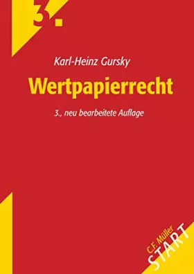 Couverture du produit · Wertpapierrecht (Start ins Rechtsgebiet)
