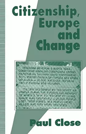 Couverture du produit · Citizenship, Europe and Change