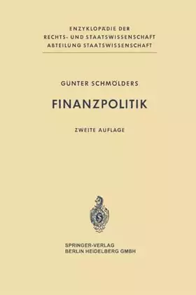 Couverture du produit · Finanzpolitik (German Edition)