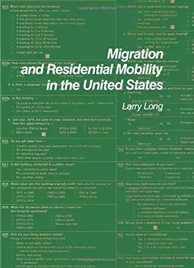 Couverture du produit · Migration and Residential Mobility in the United States (Population of the United States in the 1980s : A Census Monograph Seri