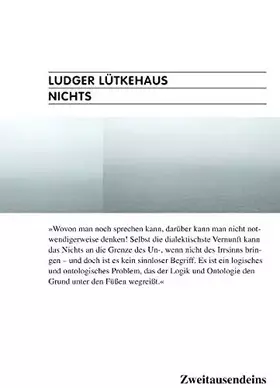 Couverture du produit · Nichts