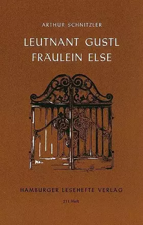 Couverture du produit · Leutnant Gustl / Fräulein Else: Ungekürzte Texte (Hamburger Lesehefte)