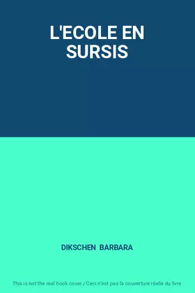 Couverture du produit · L'ECOLE EN SURSIS
