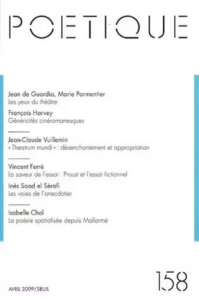 Couverture du produit · Poétique, n°158