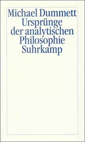 Couverture du produit · Ursprünge der analytischen Philosophie