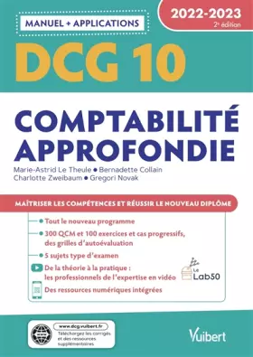 Couverture du produit · DCG 10 - Comptabilité approfondie : Manuel et Applications 2022-2023: Maîtriser les compétences et réussir le nouveau diplôme