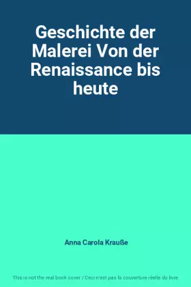Couverture du produit · Geschichte der Malerei Von der Renaissance bis heute