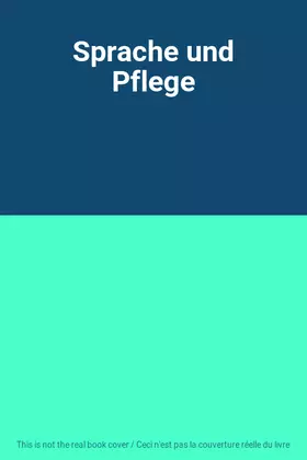 Couverture du produit · Sprache und Pflege