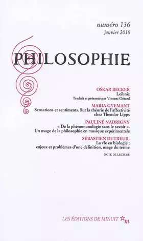 Couverture du produit · Philosophie 136