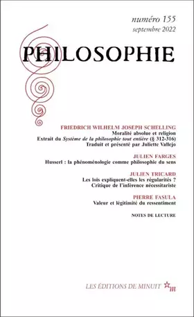 Couverture du produit · Philosophie 155: Septembre 2022